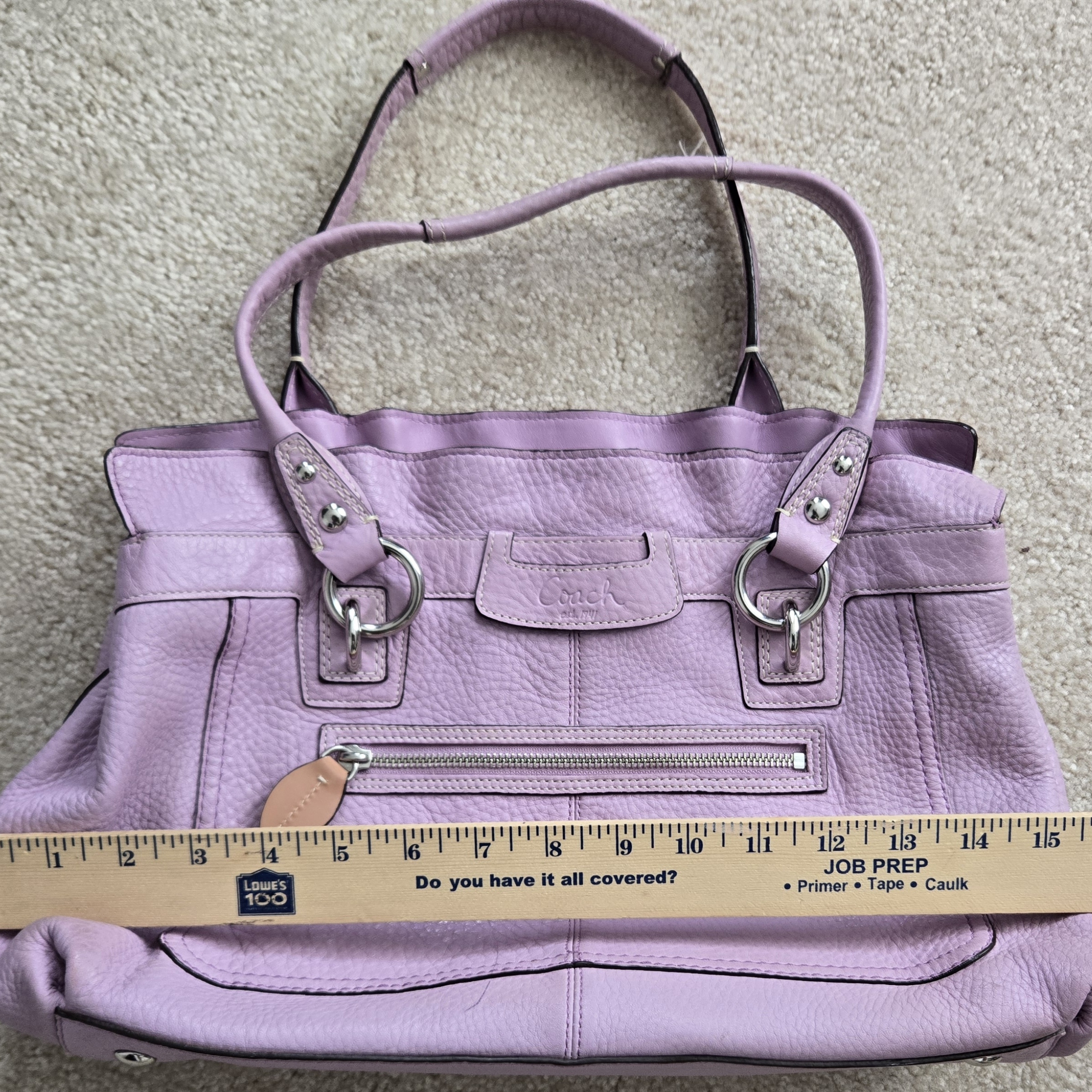 Coach Lavender Leather Tote Bag